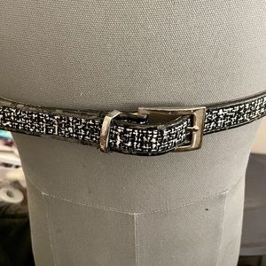 Woman’s Belt - Black/White Woman’s Belt, with Silver Tone Buckle. 42”